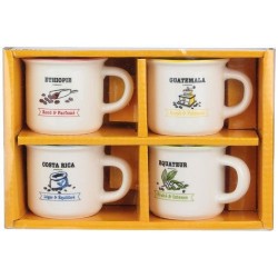 Coffret de 4 tasses à café - Porcelaine - LE STUDIO - Tasse / Mug - DE-503772