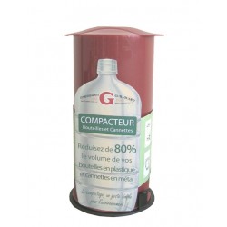 Compacteur de bouteille / cannette - Rouge - GUILLOUARD - Poubelle - DE-249672