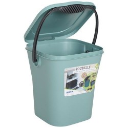 Poubelle / seau - Spécial compost - Vert Eucalyptus - 6 L - EDA - Poubelle - DE-560640