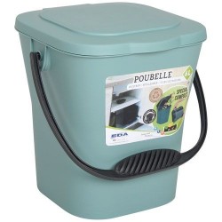 Poubelle / seau - Spécial compost - Vert Eucalyptus - 6 L - EDA - Poubelle - DE-560640