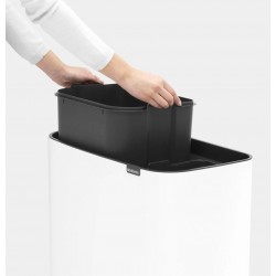 Poubelle sur pieds - Bo Touch Bin - compartiments 11 + 23 L - Blanc - BRABANTIA - Poubelle - DE-265471