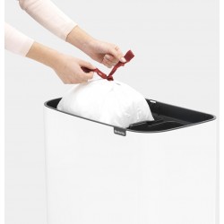 Poubelle sur pieds - Bo Touch Bin - compartiments 11 + 23 L - Blanc - BRABANTIA - Poubelle - DE-265471