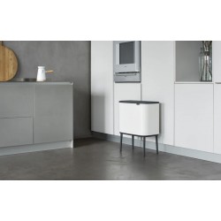 Poubelle sur pieds - Bo Touch Bin - compartiments 11 + 23 L - Blanc - BRABANTIA - Poubelle - DE-265471