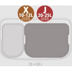 Poubelle sur pieds - Bo Touch Bin - compartiments 11 + 23 L - Noir mat - BRABANTIA - Poubelle - DE-265489