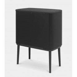 Poubelle sur pieds - Bo Touch Bin - compartiments 11 + 23 L - Noir mat - BRABANTIA - Poubelle - DE-265489