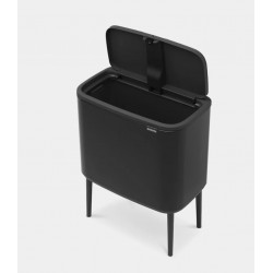 Poubelle sur pieds - Bo Touch Bin - compartiment 36 L - Noir mat - BRABANTIA - Poubelle - DE-265456