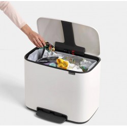 Poubelle à pédale - Bo - 36 L - Blanc - BRABANTIA - Poubelle - DE-566019