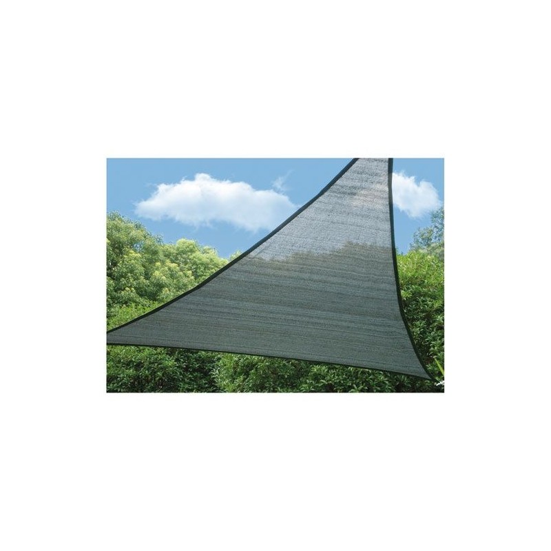 Voile d'ombrage triangulaire - Ardoise - 5 m - JARDILINE - Voile d'ombrage - DE-563594