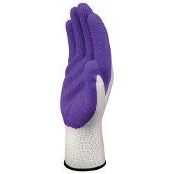 Gants de jardin - Polyester / Latex - Blanc / Violet - Taille 7 - DELTA PLUS - Gants de jardinage - DE-205279