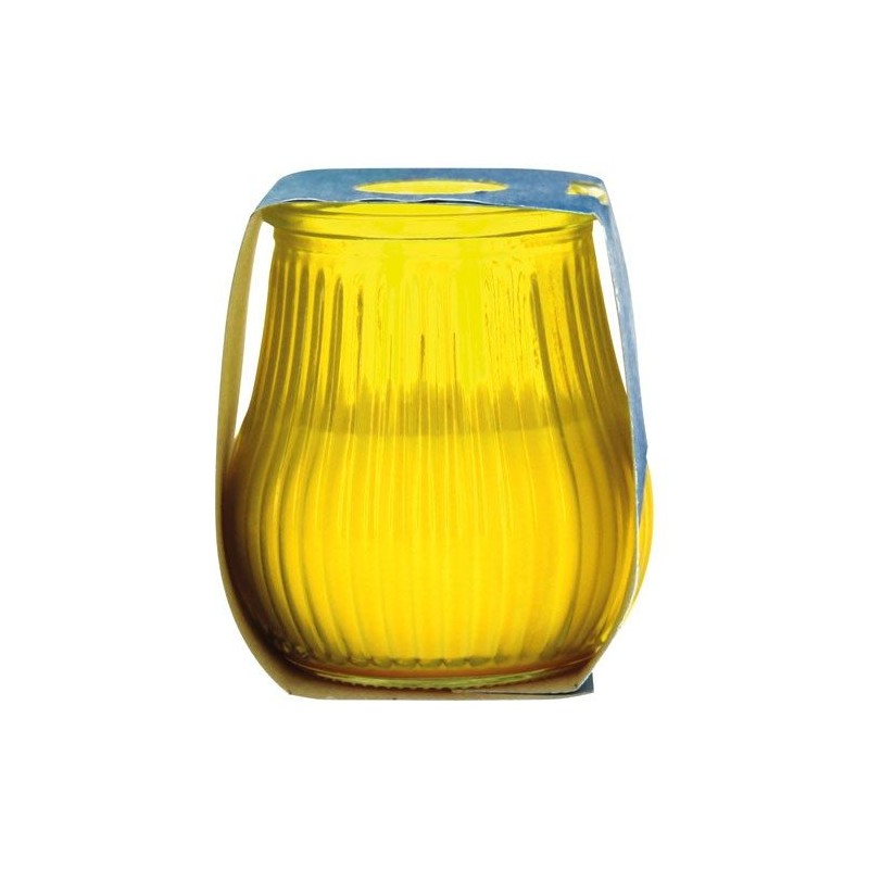 Bougie à la Citronnelle - Pot Verre Jaune - Anti Moustiques - BOUGIES LA FRANÇAISE - Insectes volants - DE-531641