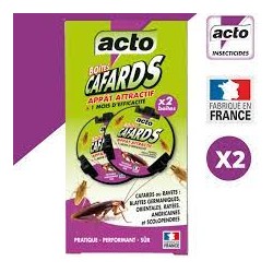 Boîte appât Anti-Cafards - Lot de 2 - ACTO - Insectes rampants - BR-809103