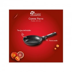 Poêle façon pierre - Manche amovible - Volna - 20 cm - PRADEL - Poêle - PCUI002001