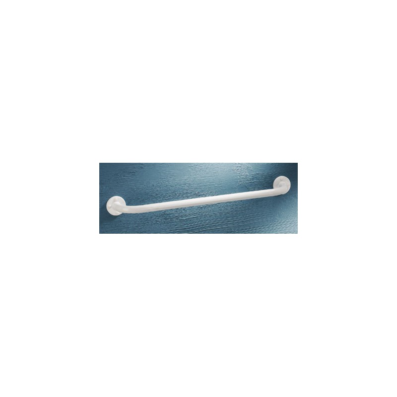 Barre fixe en acier finition epoxy balnc - 80 cm - GODONNIER - Accessoires salle de bain - BR-729123