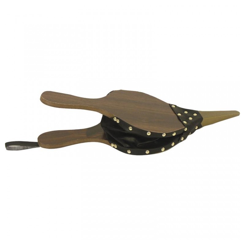 Soufflet en bois et simili cuir - 41 cm - AUBRY GASPARD - Accessoires cheminée / poêle - DE-664490