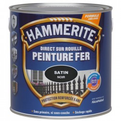 Peinture fer - Noir brillant - 750 ml - HAMMERITE - Peintures - BR-700496