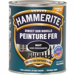 Peinture fer - Noir mat - 750 ml - HAMMERITE - Peintures - BR-700499