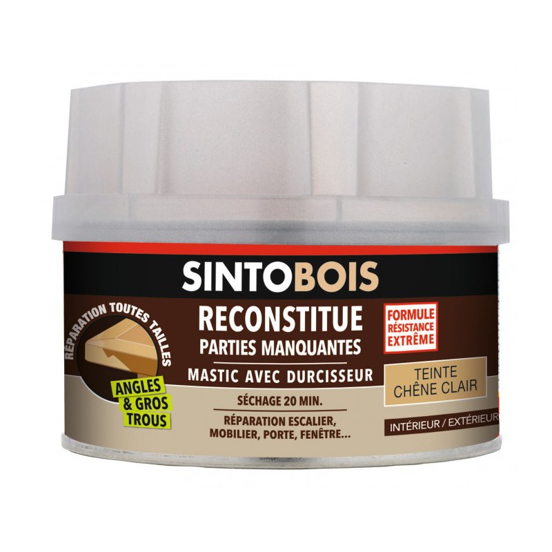 Mastic à  bois - Chêne Clair -170ml - SINTO - Réparation et rénovation du bois - BR-291346