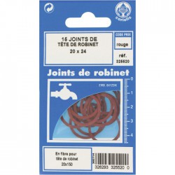 Joint en fibre pour tête de robinet - ⌀21 x 24 mm - Lot de 15 - GRIPP - Joint fibre de tête de robinet - BR-547980