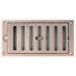 Grille Aération Rectangle Fonte 180X75 mm - JARDINIER MASSARD - Grille de ventilation - BR-615838