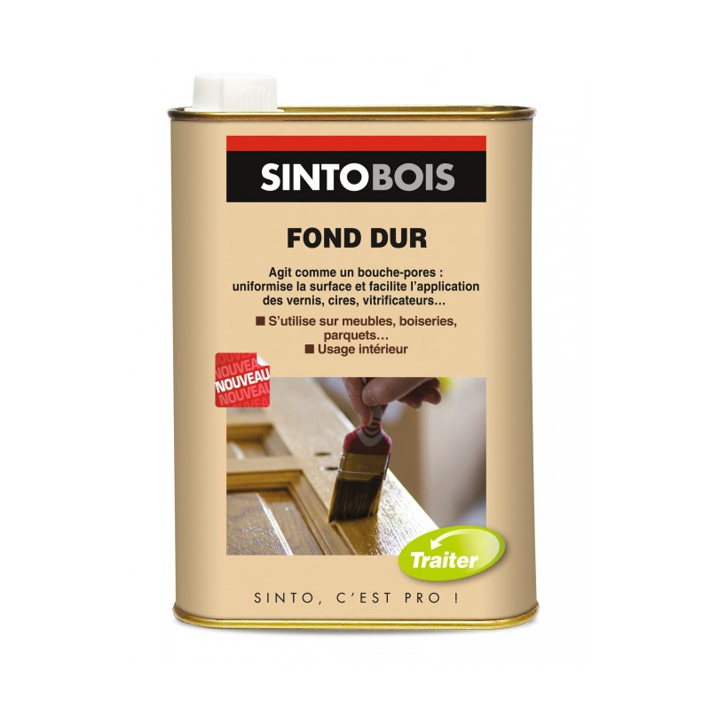 Fond Dur - Protection et bouche pores - 500 ml - Incolore - SINTO - Réparation et rénovation du bois - BR-801470 Fond Dur - Protection et bouche pores - 500 ml - Incolore - SINTO - Réparation et rénovation du bois - BR-801470