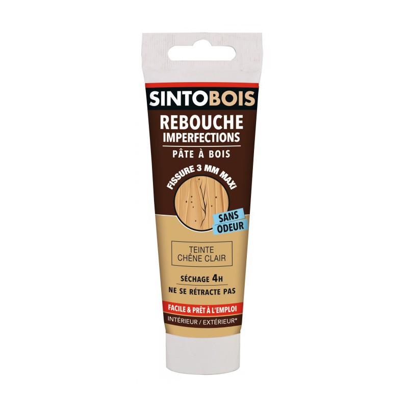 Pâte à Bois Chène.Clair 80gr - SINTOBOIS - Réparation et rénovation du bois - BR-501418 Pâte à Bois Chène.Clair 80gr - SINTOBOIS - Réparation et rénovation du bois - BR-501418
