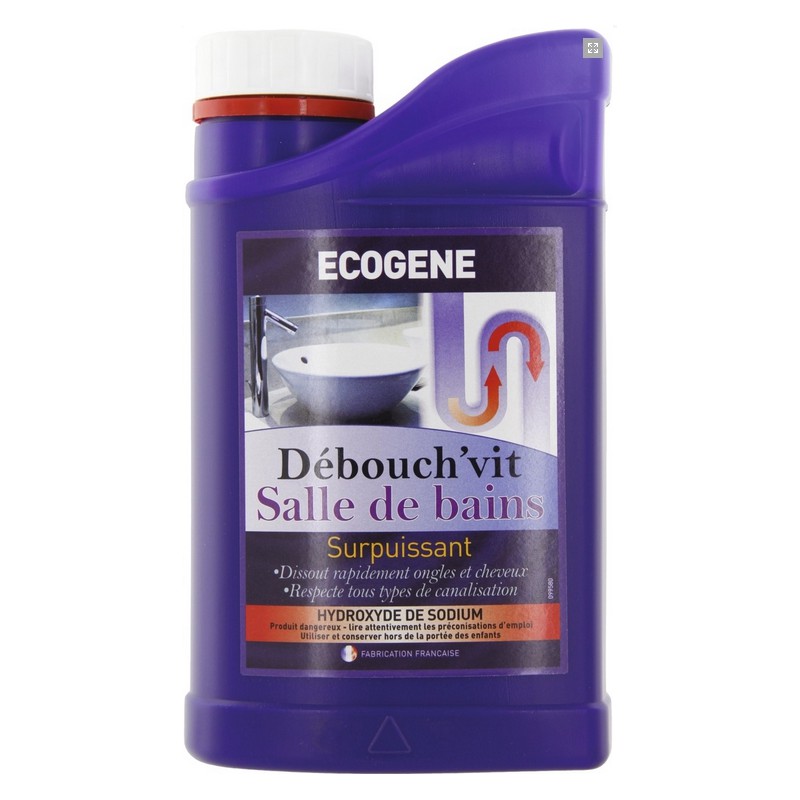 Déboucheur Soude Salle De Bain 1L - ECOGENE - Entretien salle de bain - BR-263818