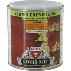 Vernis ébénisterie - Satiné - Chêne clair - 500 ml - AVEL - Lasures et Vernis - BR-258946