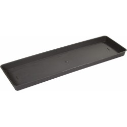 Plateau pour jardinière rectangulaire Miami - 40 cm - Gris anthracite - EDA - Support pot et jardinière - BR-105936