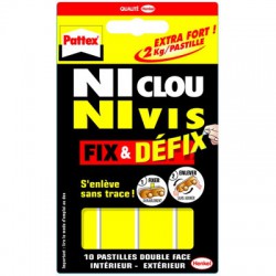 Adhésif double-face Fix&Defix - Pastilles - Ni clou ni vis - PATTEX - Adhésif double face - BR-603921