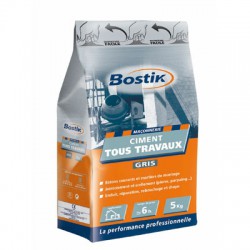 Ciment tous travaux Gris - 5 Kgs - BOSTIK - Ciment et Plâtre - BR-700173