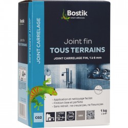 Joint fin en poudre de 1 à  6 mm - Gris - 5 Kgs - BOSTIK - Mastic sanitaire - BR-7002160