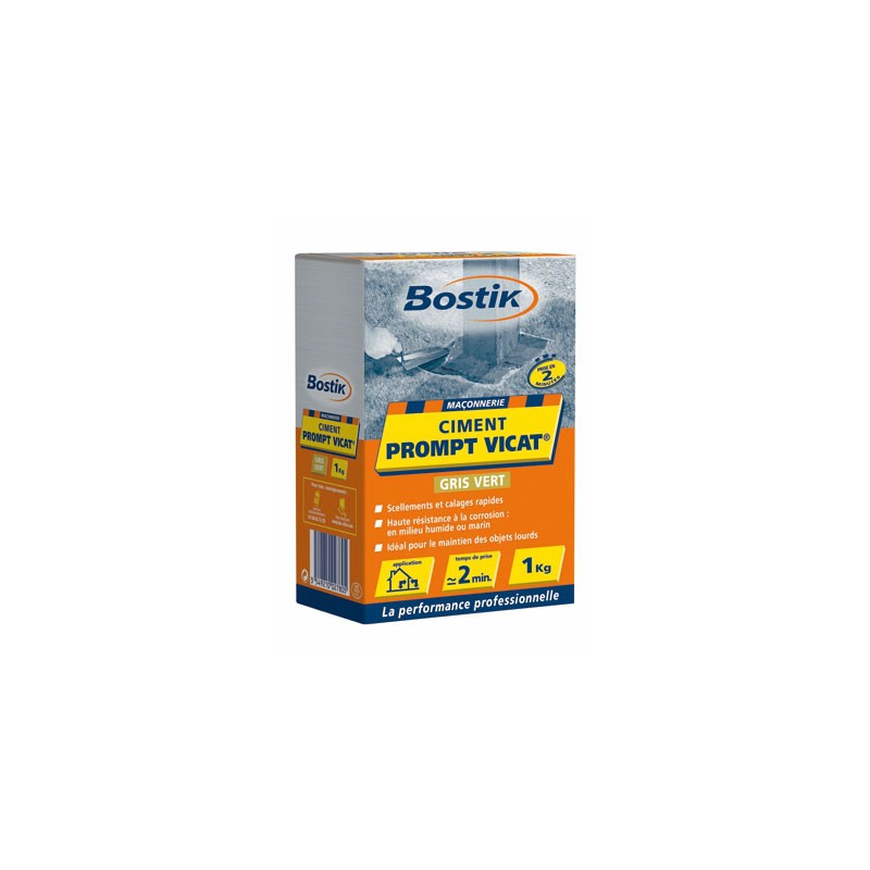 Ciment Prompt Vicat - Boîte de 1 Kg - BOSTIK - Ciment et Plâtre - BR-700153