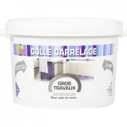 Colle carrelage - Gros travaux - Sols et murs - 5 Kg - PVM - Colle - BR-363091