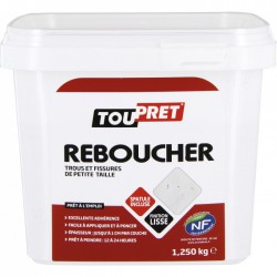 Enduit de rebouchage en pâte - Pot de 1250 Grs - TOUPRET - Enduit de rebouchage - BR-565446