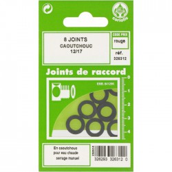 Joint de raccord en caoutchouc - 12 x 17 mm - Lot de 8 - GRIPP - Joints de raccord - BR-548219