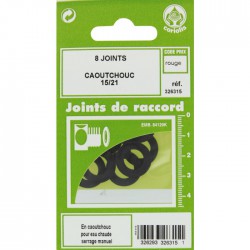 Joint de raccord en caoutchouc - 15 x 21 mm - Lot de 8 - GRIPP - Joints de raccord - BR-548227