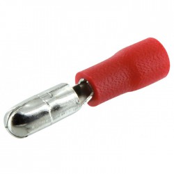 Lot de 10 clips mâles cylindriques ⌀ 4 mm - Rouge - DHOME - Cosses de connexions électrique - BR-245470