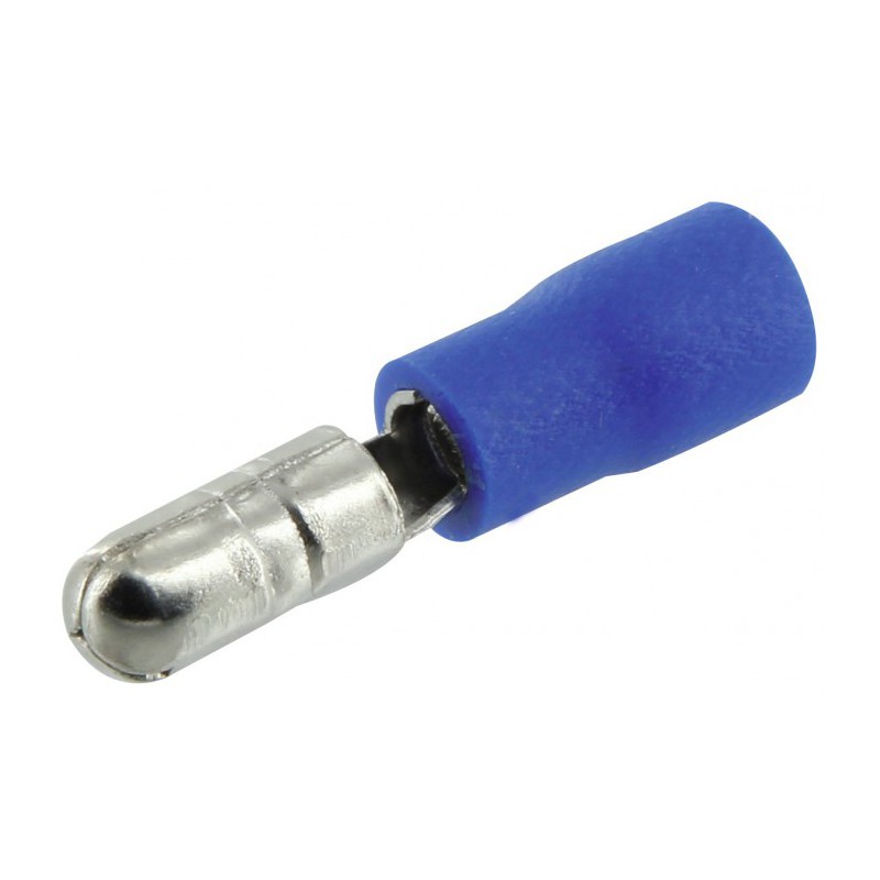 Lot de 10 clips mâles cylindriques ⌀ 4 mm - Bleu- DHOME - Cosses de connexions électrique - BR-245471