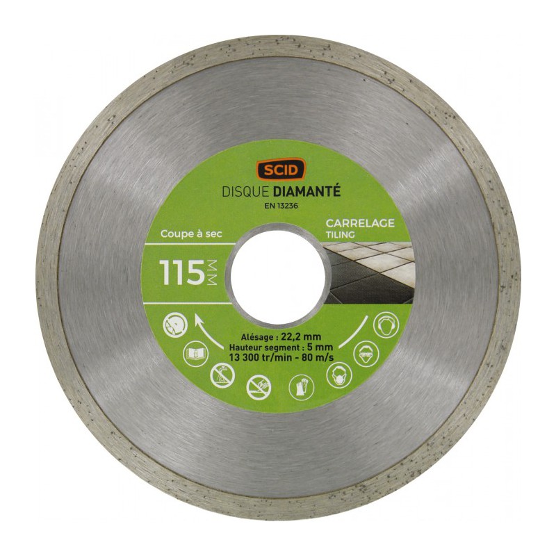 Disque Diamant carreleur - ⌀ 115 mm - SCID - Disque - BR-704196