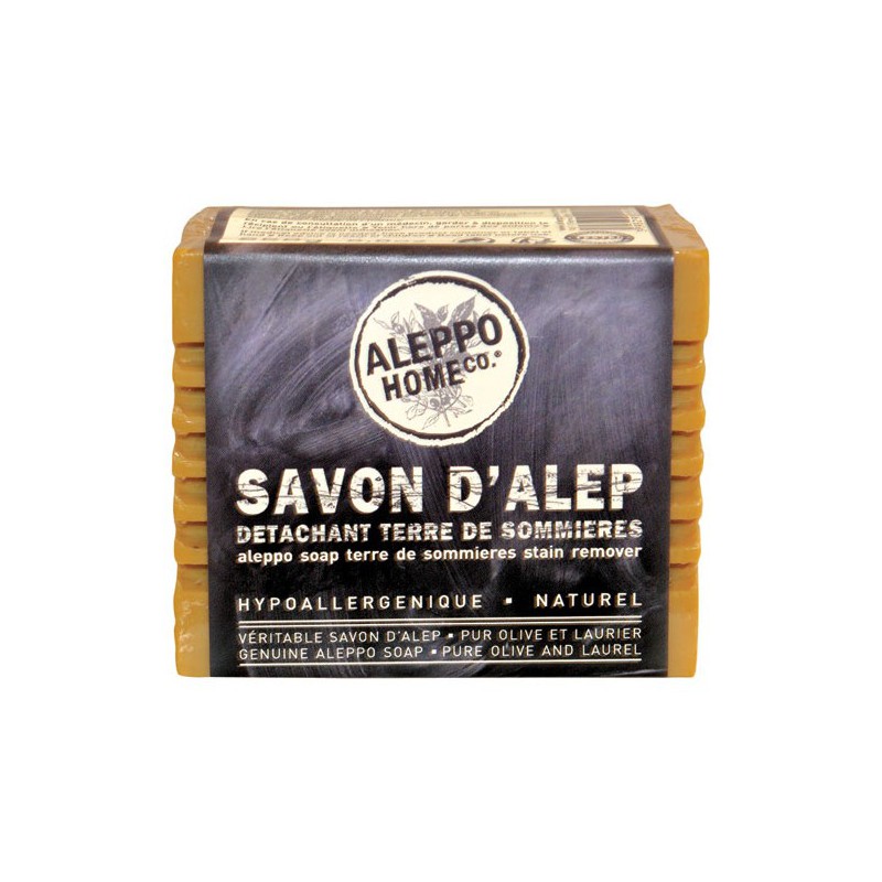 Savon d'Alep à  la Terre de Sommières - Détachant linge - 250 grs - ALEPPO - Détachant pour textile - DE-683383