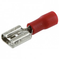 Lot de 10 clips femelles pré isolés ⌀ 6.35 mm - Rouge - DHOME - Cosses de connexions électrique - BR-245462