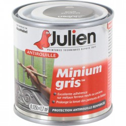 Primaire antirouille - Minium Gris - Protection anti-corrosion durable - 125 ml - JULIEN - Antirouille - BR-113549