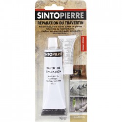 Mastic de réparation pour pierre, carrelage, marbre - Répar' Sols et Murs - Travertin - 100 Grs - SINTO - Mastic de réparatio...