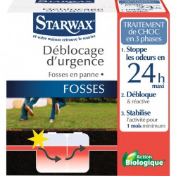 Traitement d'urgence - Fosses bloquées 3x200g - STARWAX - Canalisations / fosses - BR-032493