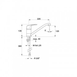 Mitigeur pour évier "Première" - SIDER - Robinets / Mitigeurs - SI-280034