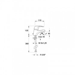 Mitigeur pour lavabo "Première" - SIDER - Robinets / Mitigeurs - SI-280035