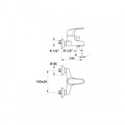 Mitigeur pour bain-douche "Première" - SIDER - Robinets / Mitigeurs - SI-280038