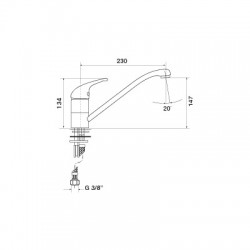 Mitigeur pour évier Chrome - "Kitchen" - SIDER - Robinets / Mitigeurs - SI-445015