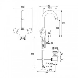 Mitigeur thermostatique pour lavabo sans vidage "Thermo-Confort" - SIDER - Robinets / Mitigeurs - SI-384201