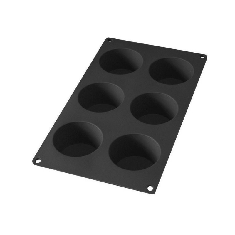 Moule à  muffins en silicone - 6 gâteaux - Noir - LEKUE - Moules - 589572D